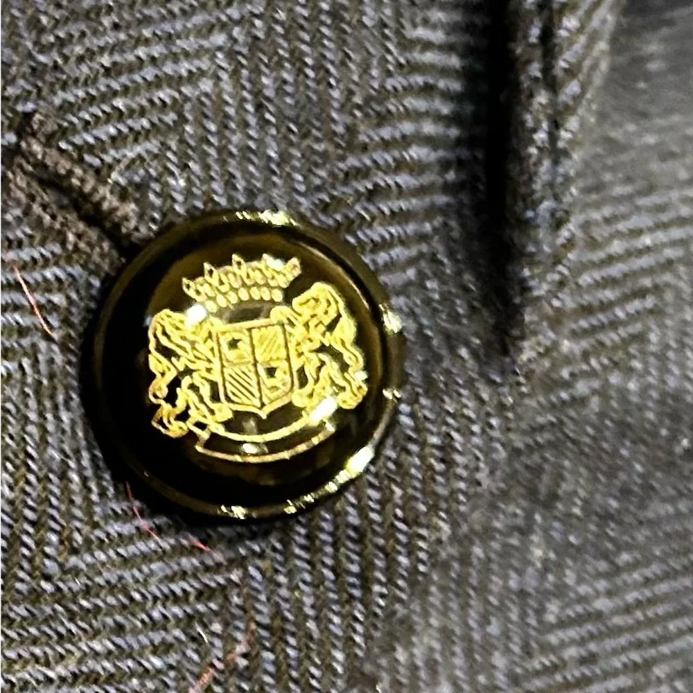 Smart Set Classic Single Breasted Wool/polyester Blend Herringbone Blazer Women - Picture 13 of 14